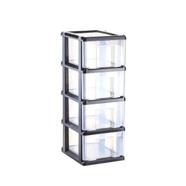 Imagem de Gaveteiro Paris Preto 4 Gavetas Agraplast 1099