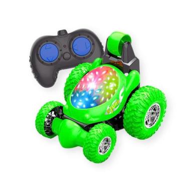 Imagem de Carro Controle Remoto Mini Crazy 360º Color Com Luz Verde - DM Toys