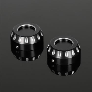 Imagem de Tampa superior do garfo dianteiro do macaco compatível com Monkey 125 Dax 125 Grom125 MSX125/SF Todos os anos Escultura 3D Acessórios de motocicleta Tampa de cabeça do eixo do garfo (preto)