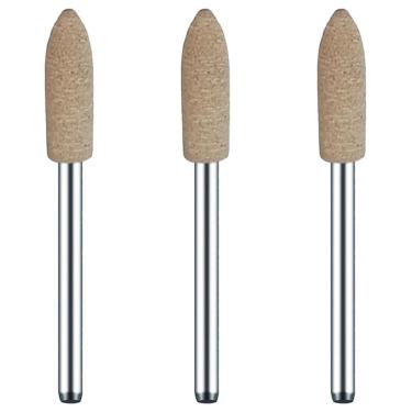 Imagem de Kit 3 Pontas Montadas 5Mm Cônica Couro Polir Micro Retífica