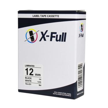 Imagem de Fita Compatível Brother Tze 231 Branca Letra Preta 12mm