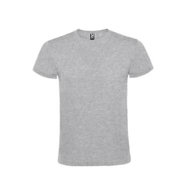 Imagem de Camisa de algodão cinza atômico de manga curta para estampagem - Light