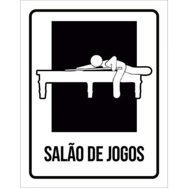 Imagem de Kit 3 Placas Setor Salão De Jogos 36X46