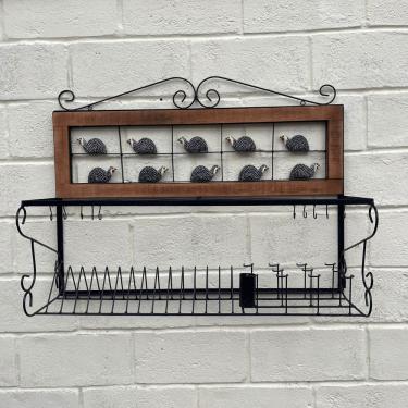 Imagem de Paneleiro Escorredor de Prato Ferro e Madeira 60cm Sudeste Rústico