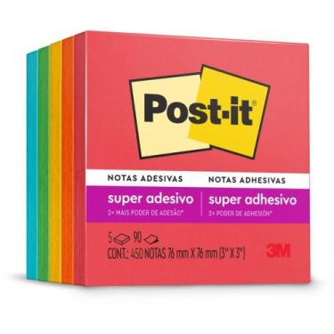 Imagem de Bloco de Recado POST-IT 654 Tropical 76X76MM 450 FLS - 3M