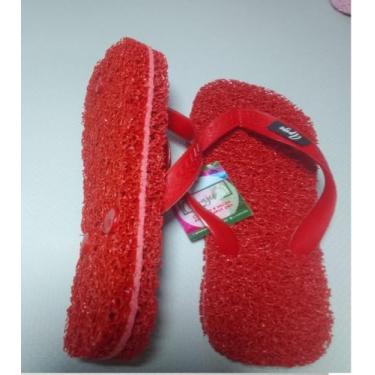 Imagem de Chinelos Apaju, duplo capacho cor unica., Vermelho, 39/40