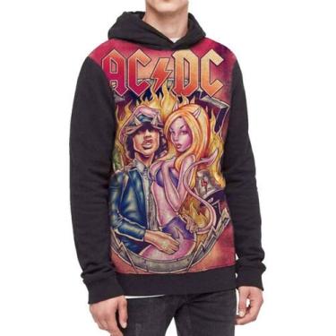 Imagem de Moletom Com Capuz Ac-dc Bandas De Rock Full Print Ref:81 - smoke, Pret
