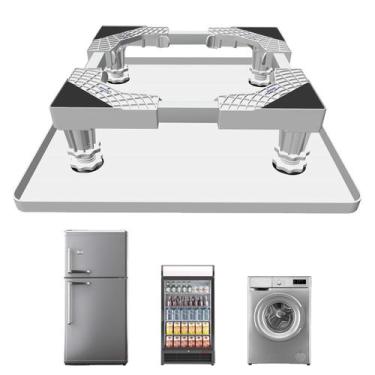 Imagem de Mini suporte de geladeira KUPAO Base universal ajustável branca