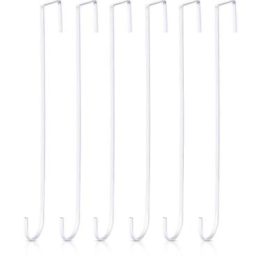 Imagem de Cabides de coroa de flores Hotop 15 cm de aço sobre a porta, 6 peças b