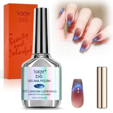 Imagem de Verniz de unhas em gel SAGEBIO Crushed Diamond Cat Eye 15 mL com ímã