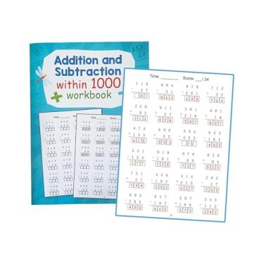 Imagem de EHJRE Livro de Exercícios de Matemática - Jogos de Aprendizagem com Até 1000 Números para Crianças a Partir de 6 Anos, Do Jardim de Infância Ao 2º Ano