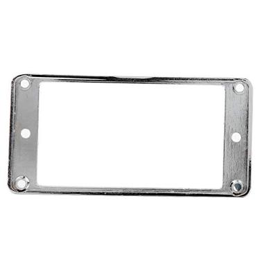 Imagem de Mingzhe Metal Guitarra Humbucker Captador Quadro Anel de Montagem Acessórios Guitarra Elétrica Prata Preto 2 Pacote de Quadro Captador 1 Pacote de Parafusos