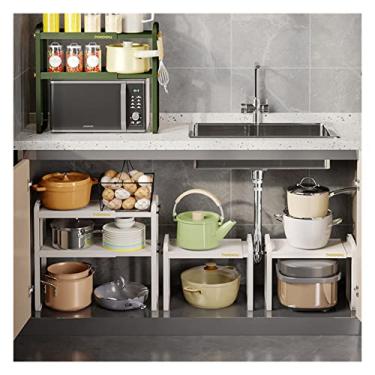 Imagem de Generic Organizador de Prateleira de Cozinha, Largura Máxima de 58 Cm, Rack Multifuncional de Armazenamento de Cozinha Telescópico para Uso Doméstico (8512 2)