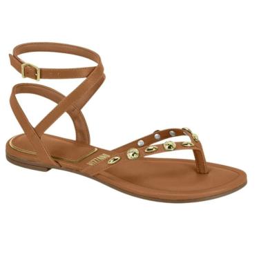 Imagem de Sandália Feminina Rasteira Vizzano Flat Amarração Luxo