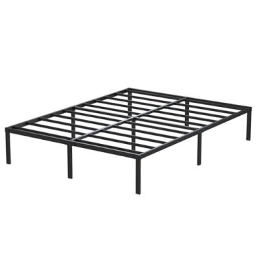 Imagem de Estrutura De Cama De Metal, Não Precisa de Box Spring,Com Espaço De Armazenamen Cor Preto (FULL)