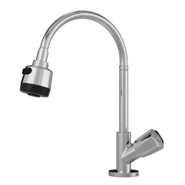 Imagem de Torneira Cozinha Parede 1/4 de Volta Gourmet - 1168 C50 - REAL, Cromad