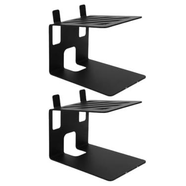 Imagem de Luocute Par de Suportes para Alto-falantes de Mesa, Design Ergonômico Com Almofadas de Absorção de Choque, Suportes para Alto-falantes de Estante de Aço para Melhor Qualidade de Som,