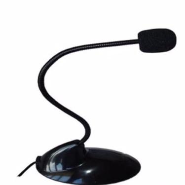 Imagem de LBL DISTRIBUIDORA Microfone Pedestal Preto Dinâmico Omnidirecional P2 3.5mm 1.5m