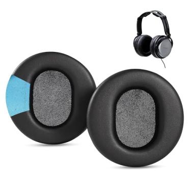 Imagem de Almofadas auriculares HA-RX300 para fones de ouvido JVC HA-RX300 HA-RX330 HA-RX500 com couro proteico, almofadas redondas, 90 mm
