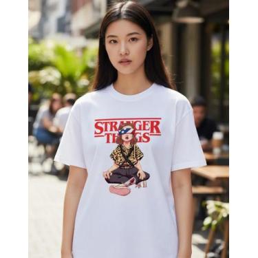 Imagem de Camiseta Stranger Things Unissex 100 Algodão - Sneko, Branco, G