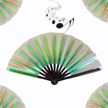 Imagem de Sufeasdf Ventilador de botas no chão, novo ventilador de mão dobrável grande ventilador de dança poping, ventiladores portáteis para dança em linha, adequado para todos os tipos de apresentações de