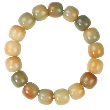 Imagem de Pulseira Bodhizi verde limão para homens e mulheres, miçangas de 12x13