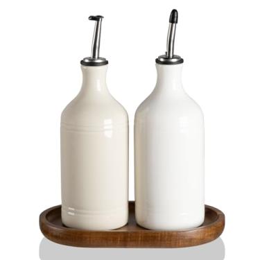 Imagem de Sweejar Conjunto de garrafas dispensadoras de azeite de oliva, galheteiro de azeite opaco protege para reduzir a oxidação, adequado para armazenamento de vinagre, molho de soja e outros líquidos