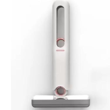 Imagem de Mini Mop Retrátil com 2 Cabeças de Algodão, Portátil e Dobrável, 25 cm, Branco e Cinza, para Limpeza de Janelas, Vidros e Bancadas