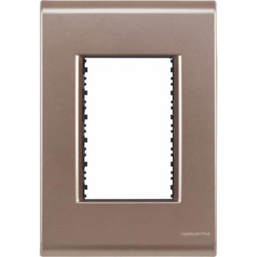 Imagem de Placa 3 Postos 4x2 Tramontina Liz Ouro Velho