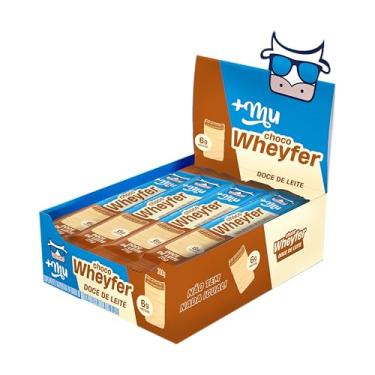 Imagem de Chocowheyfer, Mais Mu, Wafer Proteico Sabor Doce de Leite, 6g de Proteína, Zero Açúcar, Display com 12 Unidades