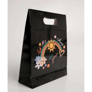 Imagem de Embalagem Presente Sacola Estampada Marisa-74100, UN, Preto