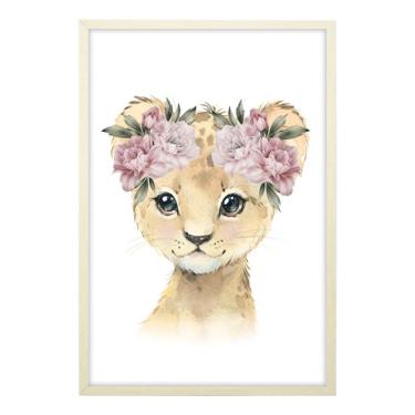 Imagem de Quadro Infantil Tiger sem Vidro Colorido 20x30 cm