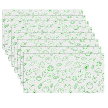 Imagem de 12 peças de forros de prateleira de geladeira, tapetes absorventes de geladeira 30,5 x 61 cm, forros de gaveta laváveis para prateleiras, casa, armário, cozinha, bandejas, prateleiras, armários