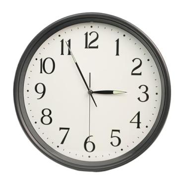 Imagem de Relógio de parede Relógio de parede silencioso para sala estar, design minimalista luxo, alimentado por bateria para decoração de casa(Deep gray)