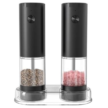 Imagem de Moedor elétrico elegante moedor de pimentas moagem tempero garrafa utensílios de cozinha