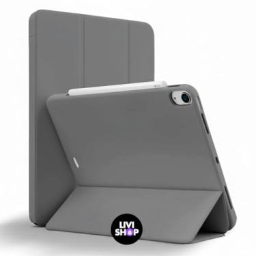 Imagem de Capa Anti Impacto PREMIUM para iPad 10 10.9 10ª Geração e iPad 11ª Geração Chip A16 – Função Sleep Compartimento para Apple Pencil – Tampa Magnética, Proteção Total (CINZA)