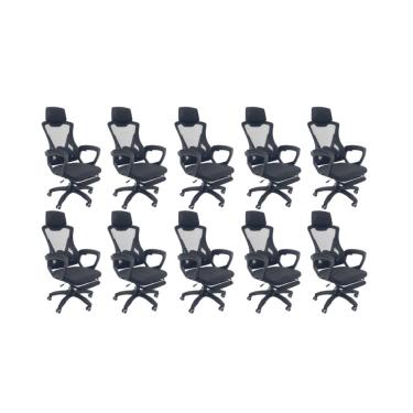Imagem de Kit 10 Cadeiras de Escritório Oficial Supreme Preto