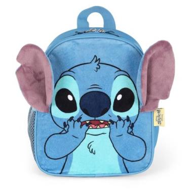 Imagem de Lancheira Térmica Escolar Juvenil Peluciada Stitch - Luxcel, Azul