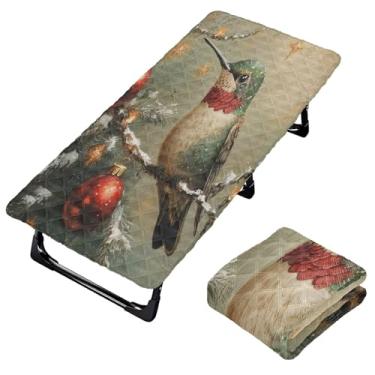 Imagem de Burbuja Lençol de berço de pássaro de Natal para crianças, lençol de cochilo acolchoado portátil com faixa elástica para meninas e meninos, lavável na máquina, 63,5 x 127 cm