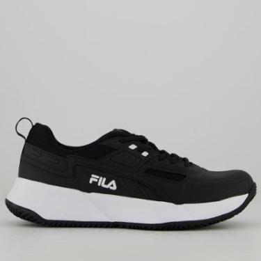 Imagem de Tênis Fila Precision Feminino Preto e Branco-Feminino
