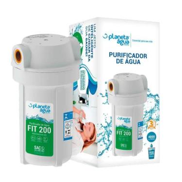 Imagem de Filtro Purificador De Água Fit 200 7 Pol  Branco Planeta Água - Planet