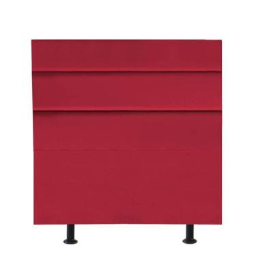 Imagem de Cabeceira Estofada Cama Box Solteiro 100cm Argentina Suede Vermelho- Mabe Magazine