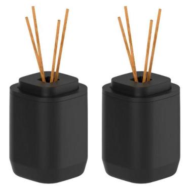 Imagem de 2X Aromatizador Ambiente Difusor Ou Aura 380Ml Preto