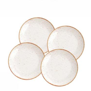 Imagem de Conjunto de jantar marrom rústico Opções de conjunto de pratos rasos, fundos e de sobremesa (Kit 4 Pratos Rasos 28 cm)