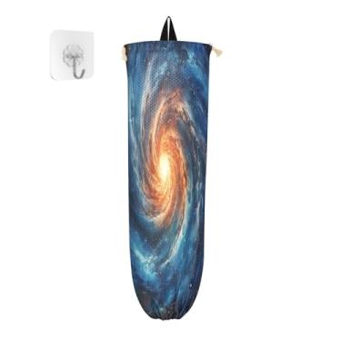 Imagem de Porta-sacos plásticos Space Swirl Galaxy, suporte de saco de cozinha, suporte de sacola de compras