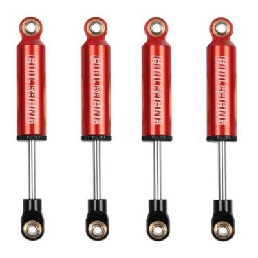 Imagem de LAFEINA Amortecedores de óleo RC para carro de rastreador 1/12 MN128 1/18 TRX4M K10 F150 TRX4MT Upgrades (vermelho, 59 mm)