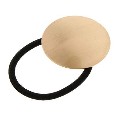 Imagem de Fenteer Ladies Round Metal Cuff Wrap Hairpiece Titular Rabo-de-Cavalo Laço de Cabelo - Dourado