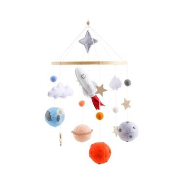 Imagem de Móbile De Berço De Madeira Para Bebê, Brinquedo Calmante, Suporte Susp