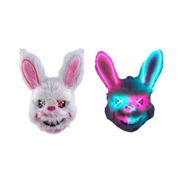 Imagem de Máscara LED De Coelho Sangrento Para Halloween, Acessórios De Horror P