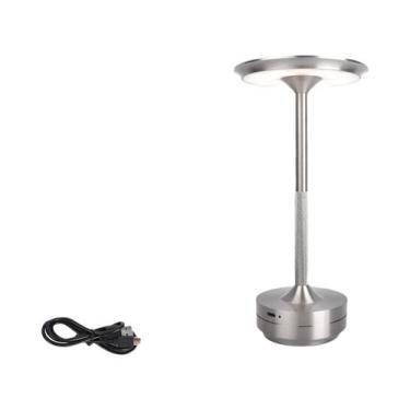 Imagem de Luminária De Mesa LED Recarregável Com Toque, Em Liga De Alumínio, Ret